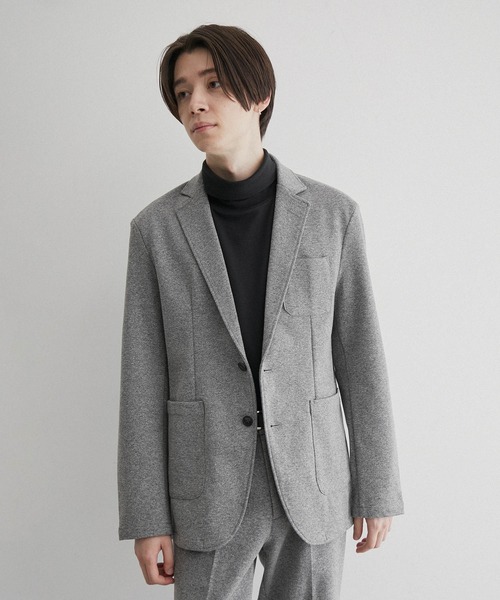 JUNRED(ジュンレッド)の「杢ニットカツラギ2Bジャケット(テーラードジャケット・メンズ・チャコールグレー/ネイビー/グレー・M/L/LL)」の2枚目の写真