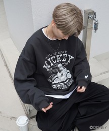Disney | 【Disney】バックプリント / ワンポイント刺繍 / ピグメント加工 プリントスウェット(スウェット)
