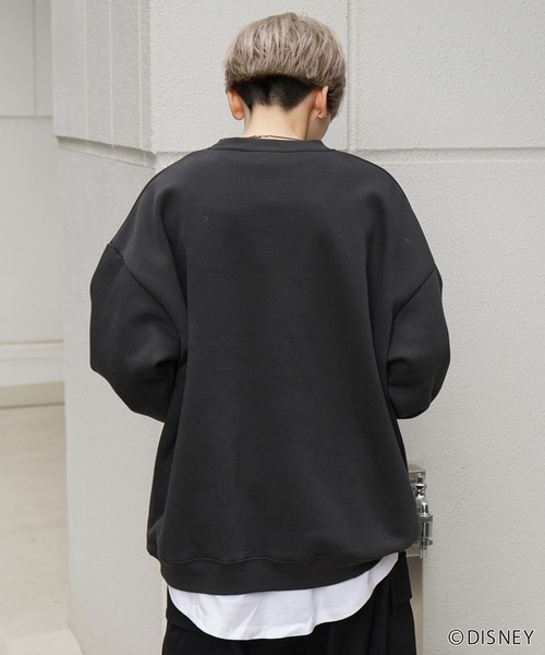 SALE! [DEUS]♦ボックスFIT/ロゴPRINTスウェット Disney】バックプリント / ワンポイント刺繍 / ピグメント加工