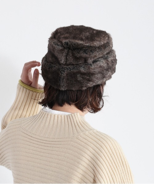 cepo(セポ)の「ファーロールキャップ(ニットキャップ/ビーニー・レディース・グレー/ブラウン・FREE)」の9枚目の写真