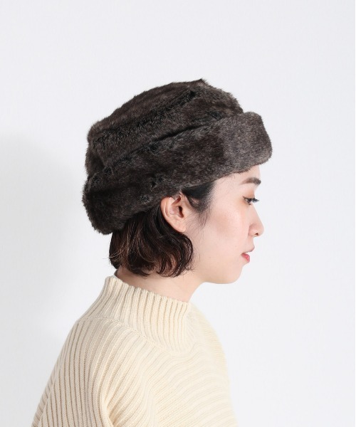 cepo(セポ)の「ファーロールキャップ(ニットキャップ/ビーニー・レディース・グレー/ブラウン・FREE)」の8枚目の写真