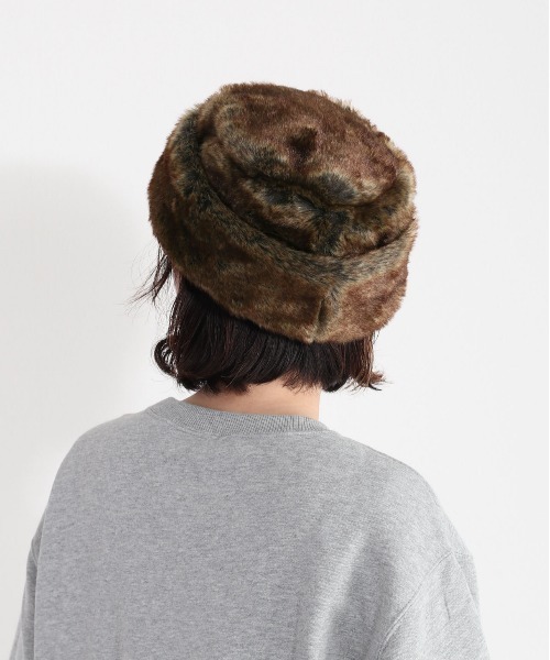 cepo(セポ)の「ファーロールキャップ(ニットキャップ/ビーニー・レディース・グレー/ブラウン・FREE)」の6枚目の写真