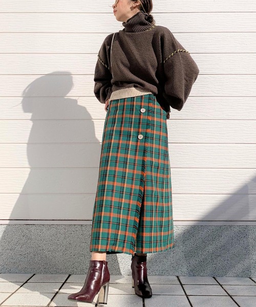 Q(キュー)の「ハンドステッチニット(ニット/セーター・レディース・ターコイズブルー/ブラウン・MEDIUM)」の9枚目の写真