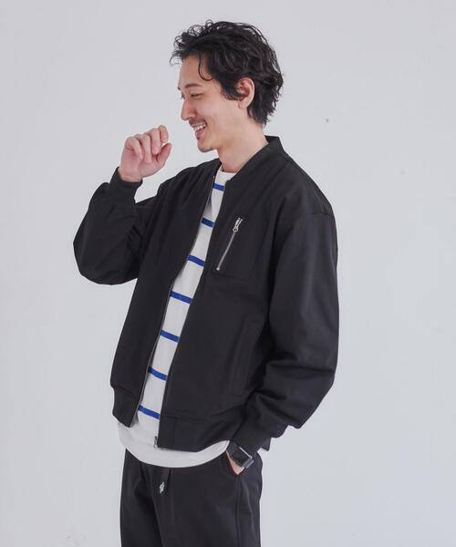 coen(コーエン)の「The M&M Store(ザ・ミックス&マッチストア)コラボ 極楽FITブルゾン(ブルゾン・メンズ・ブラック/ネイビー・S/M/L/XL)」の4枚目の写真