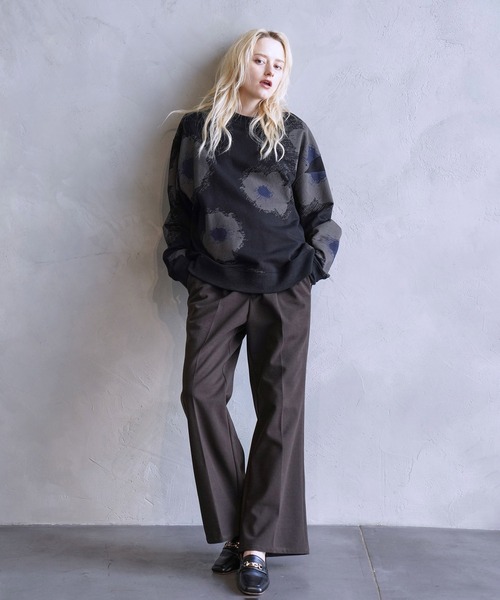 JUNRED（ジュンレッド）の「インクフラワーBIGスウェット（スウェット・メンズ・ブラック/チャコールグレー・S/M/L）」の8枚目の写真