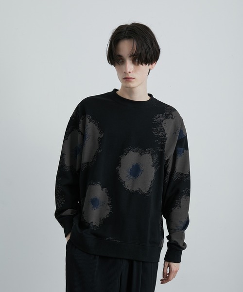 JUNRED（ジュンレッド）の「インクフラワーBIGスウェット（スウェット・メンズ・ブラック/チャコールグレー・S/M/L）」の14枚目の写真