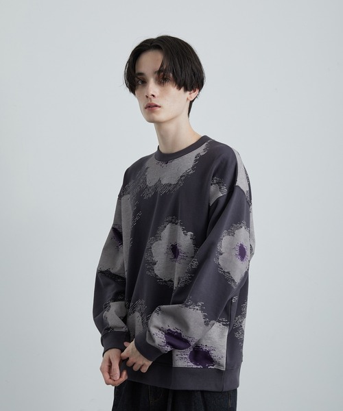 JUNRED（ジュンレッド）の「インクフラワーBIGスウェット（スウェット・メンズ・ブラック/チャコールグレー・S/M/L）」の17枚目の写真
