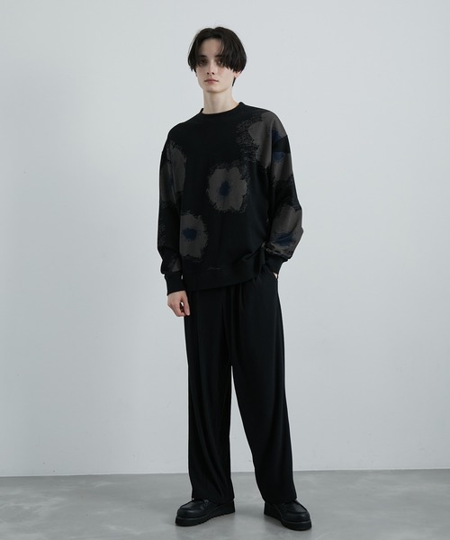 JUNRED（ジュンレッド）の「インクフラワーBIGスウェット（スウェット・メンズ・ブラック/チャコールグレー・S/M/L）」の18枚目の写真