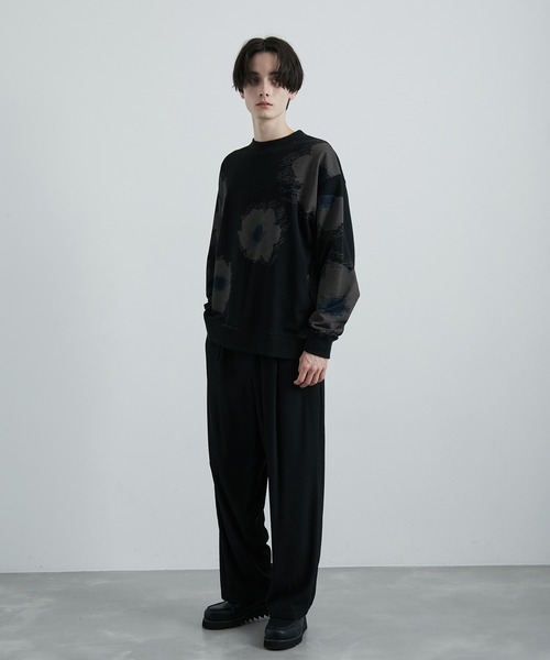 JUNRED（ジュンレッド）の「インクフラワーBIGスウェット（スウェット・メンズ・ブラック/チャコールグレー・S/M/L）」の19枚目の写真