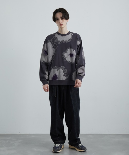 JUNRED（ジュンレッド）の「インクフラワーBIGスウェット（スウェット・メンズ・ブラック/チャコールグレー・S/M/L）」の20枚目の写真