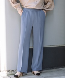 Munich | アセテートバックサテンジョーゼットストレートパンツ(スラックス)