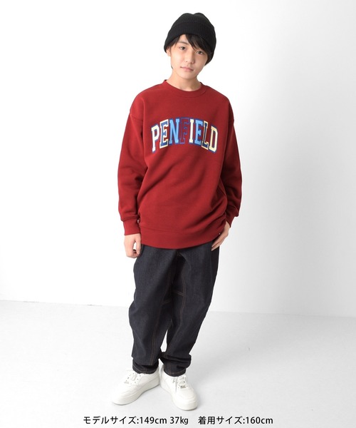 GLAZOS（グラソス）の「【Penfield】裏起毛・カラフルロゴプリントトレーナー（スウェット・キッズ・チャコールグレー/レッド/オートミール/ネイビー・140cm/150cm/160cm/170cm）」の12枚目の写真