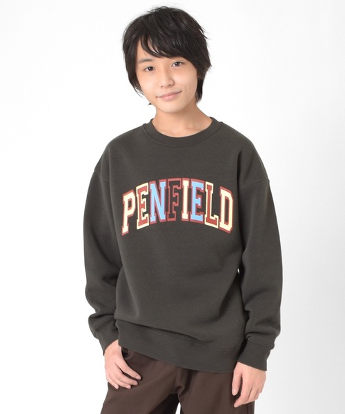 GLAZOS（グラソス）の「【Penfield】裏起毛・カラフルロゴプリントトレーナー（スウェット・キッズ・チャコールグレー/レッド/オートミール/ネイビー・140cm/150cm/160cm/170cm）」の9枚目の写真