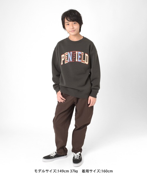 GLAZOS（グラソス）の「【Penfield】裏起毛・カラフルロゴプリントトレーナー（スウェット・キッズ・チャコールグレー/レッド/オートミール/ネイビー・140cm/150cm/160cm/170cm）」の10枚目の写真