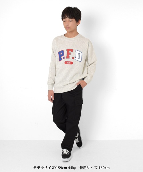 GLAZOS（グラソス）の「【Penfield】裏起毛・カラフルロゴプリントトレーナー（スウェット・キッズ・チャコールグレー/レッド/オートミール/ネイビー・140cm/150cm/160cm/170cm）」の16枚目の写真