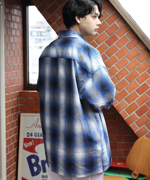 ８(eight)（エイト）の「オンブレチェックシャツ（シャツ/ブラウス・メンズ・ホワイト/ブラウン/チャコール/ブルー/ホワイト系その他・X-LARGE/LARGE/MEDIUM）」の17枚目の写真