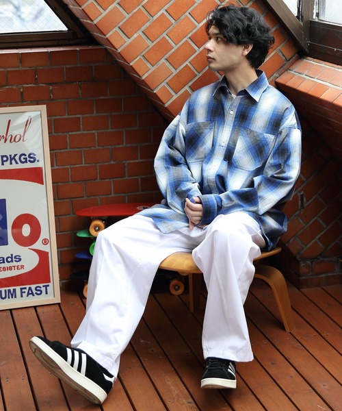 ８(eight)（エイト）の「オンブレチェックシャツ（シャツ/ブラウス・メンズ・ホワイト/ブラウン/チャコール/ブルー/ホワイト系その他・X-LARGE/LARGE/MEDIUM）」の15枚目の写真