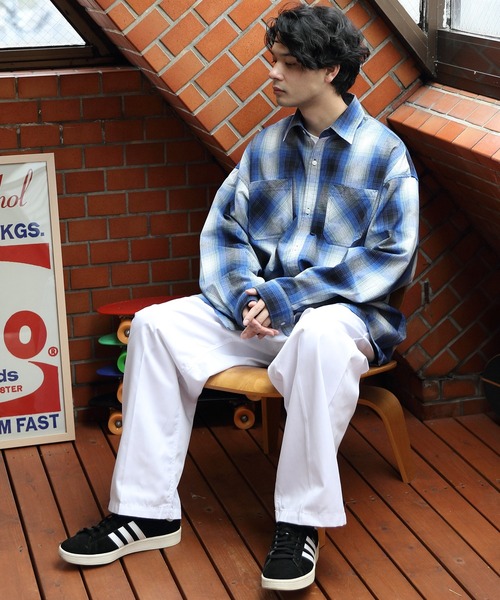 ８(eight)（エイト）の「オンブレチェックシャツ（シャツ/ブラウス・メンズ・ホワイト/ブラウン/チャコール/ブルー/ホワイト系その他・X-LARGE/LARGE/MEDIUM）」の14枚目の写真