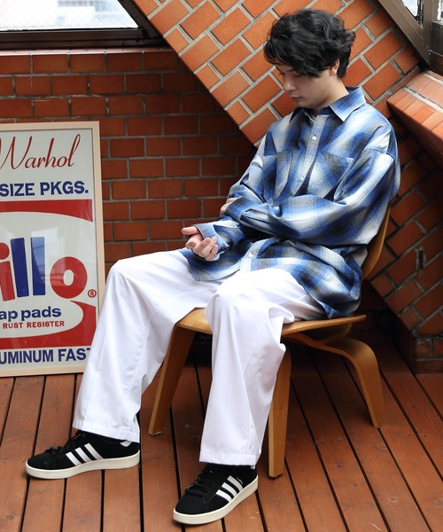 ８(eight)（エイト）の「オンブレチェックシャツ（シャツ/ブラウス・メンズ・ホワイト/ブラウン/チャコール/ブルー/ホワイト系その他・X-LARGE/LARGE/MEDIUM）」の10枚目の写真