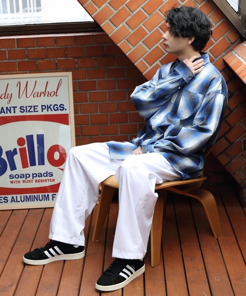 ８(eight)（エイト）の「オンブレチェックシャツ（シャツ/ブラウス・メンズ・ホワイト/ブラウン/チャコール/ブルー/ホワイト系その他・X-LARGE/LARGE/MEDIUM）」の9枚目の写真