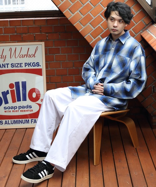 ８(eight)（エイト）の「オンブレチェックシャツ（シャツ/ブラウス・メンズ・ホワイト/ブラウン/チャコール/ブルー/ホワイト系その他・X-LARGE/LARGE/MEDIUM）」の8枚目の写真