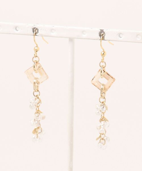 tone(トーン)の「【PetitBonheur* accessories】square(ピアス(両耳用)・レディース・グリーン/ブラウン/グレー/その他・FREE)」の2枚目の写真