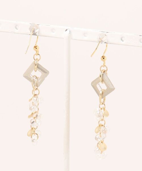 tone(トーン)の「【PetitBonheur* accessories】square(ピアス(両耳用)・レディース・グリーン/ブラウン/グレー/その他・FREE)」の5枚目の写真