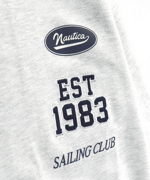 NAUTICA(ノーティカ)の「【NAUTICA/ノーティカ】ロゴ&ワッペンミニ裏毛トレーナー(スウェット・キッズ・アイボリー/ブラック・XS/XL/M/L/S)」の9枚目の写真