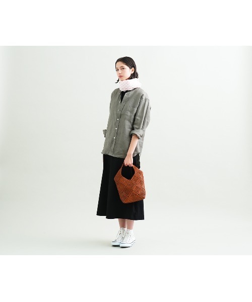 genten（ゲンテン）の「サステナブルカットワーク トートバッグ（中）（トートバッグ・レディース・ブラック/ダークブラウン/ブラウン・FREE）」の13枚目の写真