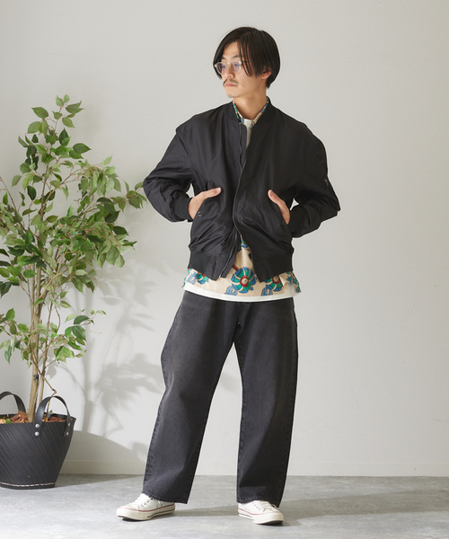 417 EDIFICE（フォーワンセブンエディフィス）の「ナイロン MA-1 ジャケット（MA-1・メンズ・ブラック/カーキ/イエロー/アイボリー・MEDIUM/LARGE）」の5枚目の写真