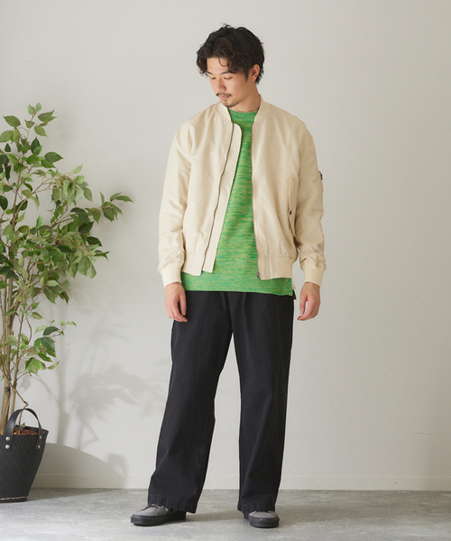 417 EDIFICE（フォーワンセブンエディフィス）の「ナイロン MA-1 ジャケット（MA-1・メンズ・ブラック/カーキ/イエロー/アイボリー・MEDIUM/LARGE）」の10枚目の写真