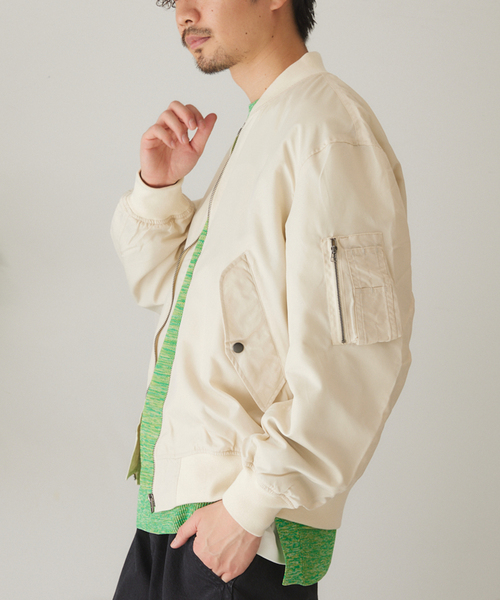 417 EDIFICE（フォーワンセブンエディフィス）の「ナイロン MA-1 ジャケット（MA-1・メンズ・ブラック/カーキ/イエロー/アイボリー・MEDIUM/LARGE）」の11枚目の写真