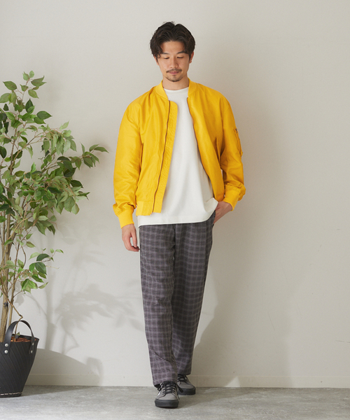 417 EDIFICE（フォーワンセブンエディフィス）の「ナイロン MA-1 ジャケット（MA-1・メンズ・ブラック/カーキ/イエロー/アイボリー・MEDIUM/LARGE）」の17枚目の写真