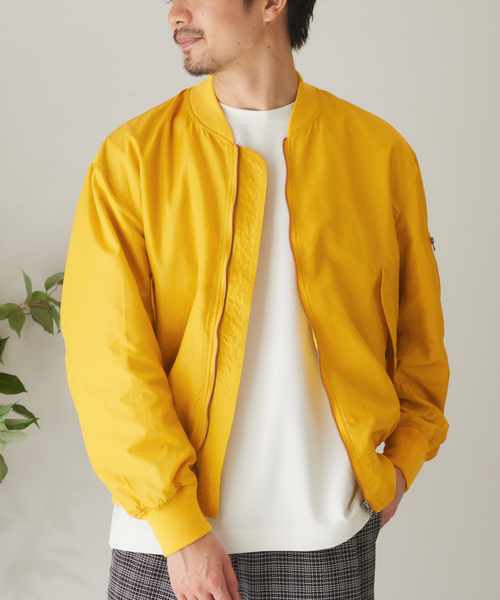 417 EDIFICE（フォーワンセブンエディフィス）の「ナイロン MA-1 ジャケット（MA-1・メンズ・ブラック/カーキ/イエロー/アイボリー・MEDIUM/LARGE）」の18枚目の写真