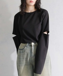 cheriella | 【cheriella】WEB限定ジョーゼットカットアウトロンT(Tシャツ/カットソー)