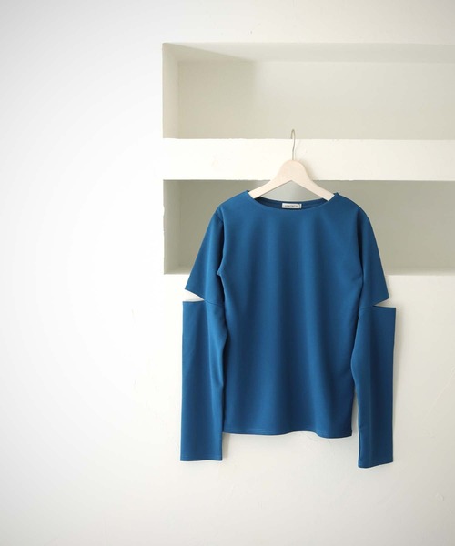 cheriella(シェリエラ)の「【cheriella】WEB限定ジョーゼットカットアウトロンT(Tシャツ/カットソー・レディース・オフホワイト/ブルー/ブラック/カーキ・M)」の9枚目の写真