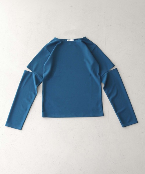 cheriella(シェリエラ)の「【cheriella】WEB限定ジョーゼットカットアウトロンT(Tシャツ/カットソー・レディース・オフホワイト/ブルー/ブラック/カーキ・M)」の11枚目の写真