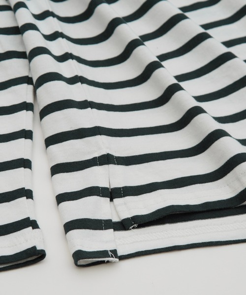 improves(インプローブス)の「【improves】ボーダー ボートネック 長袖 バスクシャツ(Tシャツ/カットソー・メンズ・ブラック×ホワイト/ホワイト×ネイビー/ベージュ×ブラック・MEDIUM/LARGE/SMALL/X-LARGE)」の7枚目の写真