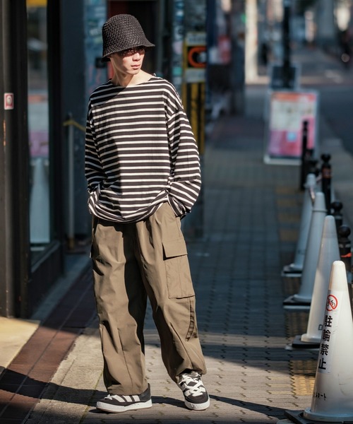 improves(インプローブス)の「【improves】ボーダー ボートネック 長袖 バスクシャツ(Tシャツ/カットソー・メンズ・ブラック×ホワイト/ホワイト×ネイビー/ベージュ×ブラック・MEDIUM/LARGE/SMALL/X-LARGE)」の15枚目の写真