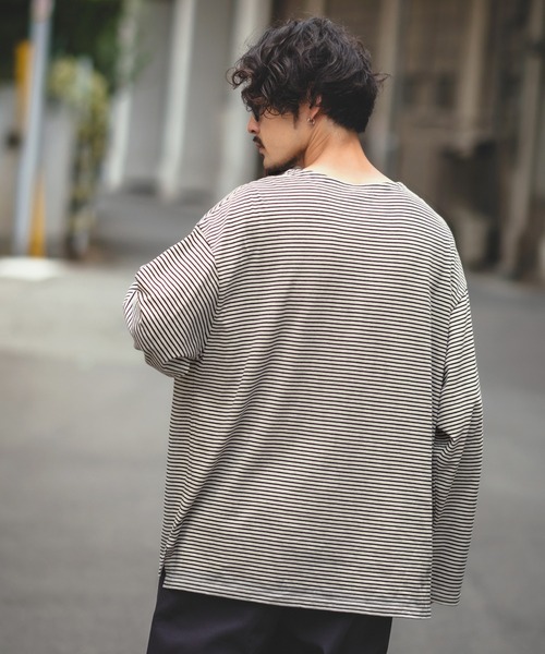 45rpm 長袖Tシャツ バスクシャツ ボートネック 5 ボルドーグレー切り替え SALE 50%OFF】[TT2208]tsuzuli(ツヅリ)BSQ BOAT NECK LONG