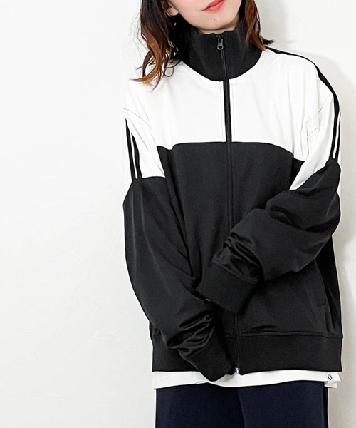 Anytime Songs（エニータイムソングス）の「ジャージ切替トラックジャケット（その他アウター・メンズ・ブラック/イエロー/ブルー/グリーン・MEDIUM/LARGE）」の2枚目の写真