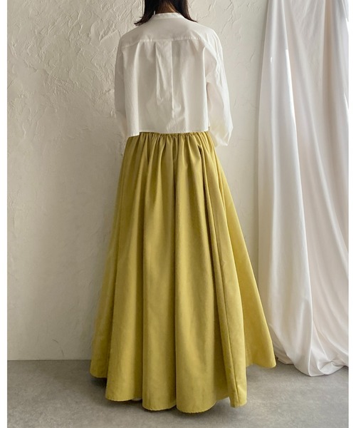 She's Closet(シーズクローゼット)の「タフタAラインボリュームフレアロングスカート(スカート・レディース・ブルー/ブラック/オリーブ/アイボリー/マスタード/テラコッタ・FREE)」の14枚目の写真