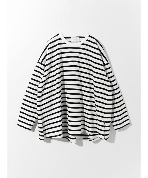 MIDIUMISOLID（ミディウミソリッド）の「MIDIUMISOLID ワイドロングプルオーバー（Tシャツ/カットソー・レディース・ホワイト系その他2/ブラック/ベージュ・FREE/M）」の9枚目の写真