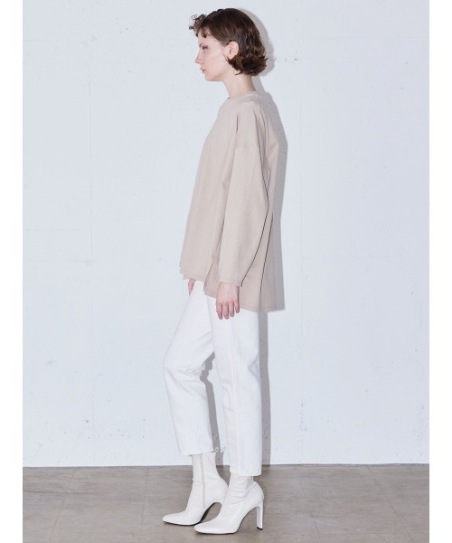 MIDIUMISOLID（ミディウミソリッド）の「MIDIUMISOLID ワイドロングプルオーバー（Tシャツ/カットソー・レディース・ホワイト系その他2/ブラック/ベージュ・FREE/M）」の15枚目の写真