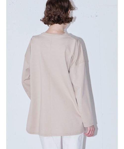 MIDIUMISOLID（ミディウミソリッド）の「MIDIUMISOLID ワイドロングプルオーバー（Tシャツ/カットソー・レディース・ホワイト系その他2/ブラック/ベージュ・FREE/M）」の21枚目の写真