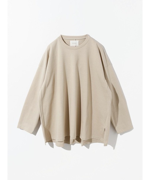 MIDIUMISOLID（ミディウミソリッド）の「MIDIUMISOLID ワイドロングプルオーバー（Tシャツ/カットソー・レディース・ホワイト系その他2/ブラック/ベージュ・FREE/M）」の7枚目の写真