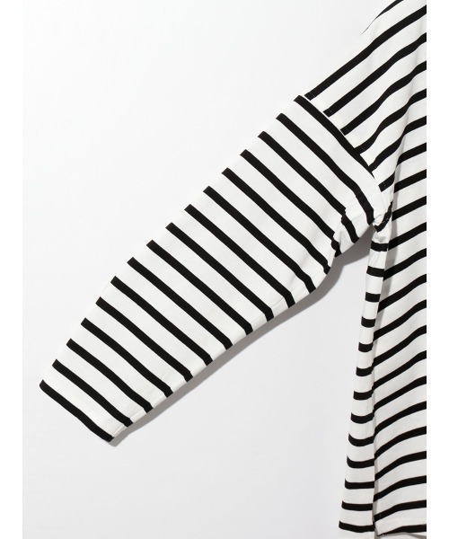 MIDIUMISOLID（ミディウミソリッド）の「MIDIUMISOLID ワイドロングプルオーバー（Tシャツ/カットソー・レディース・ホワイト系その他2/ブラック/ベージュ・FREE/M）」の2枚目の写真