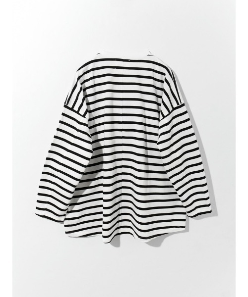 MIDIUMISOLID（ミディウミソリッド）の「MIDIUMISOLID ワイドロングプルオーバー（Tシャツ/カットソー・レディース・ホワイト系その他2/ブラック/ベージュ・FREE/M）」の8枚目の写真