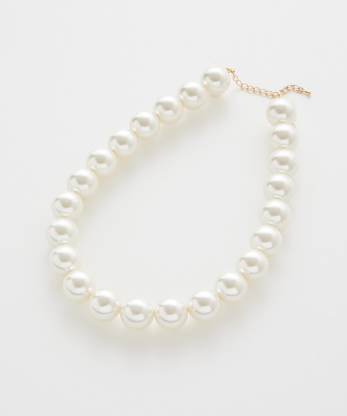 BONLECILL noir（ボンルシールノワール）の「【BONLECILL noir】BIGパールネックレス/チョーカー（ネックレス・レディース・オフホワイト・FREE）」の20枚目の写真