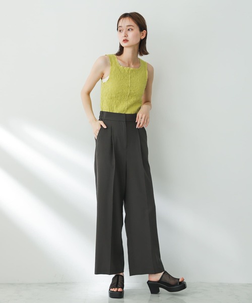 SENSE OF PLACE by URBAN RESEARCH（センスオブプレイスバイアーバンリサーチ）の「リネンライクハイウエストワイドパンツ（その他パンツ・レディース・オレンジ/ブラック/ライトベージュ/チャコールグレー/ライトブルー・X-SMALL/SMALL/MEDIUM/LARGE/TALL）」の10枚目の写真